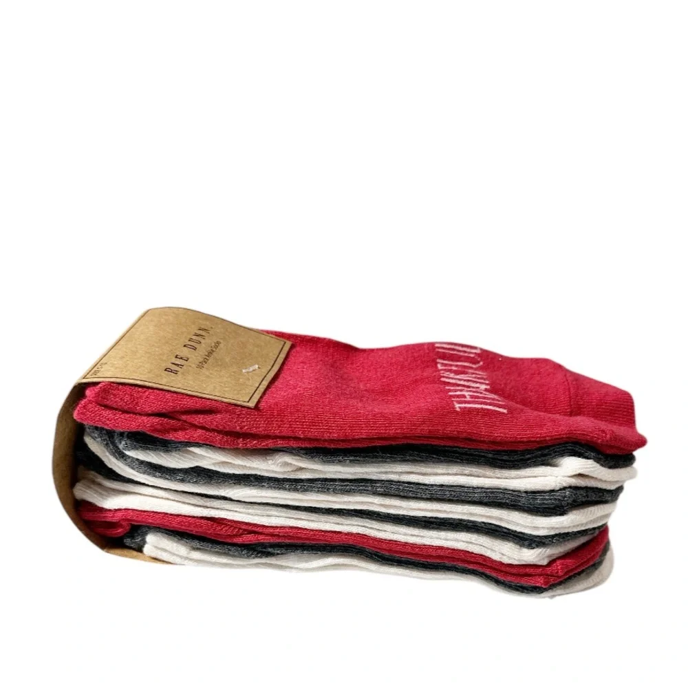 NEW Rae Dunn FALL & THANKSGIVING Themed Ankle Socks 10 Pack